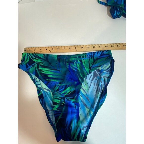 Islander 2 PC Swimsuit Floral Tropical Print Attached Shelf Bra Women's 14 NWOT - Picture 5 of 10